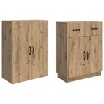 vidaXL Ensemble de Meubles 2 Pièces Chêne artisanal Bois d'ingénierie
