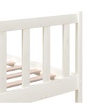 vidaXL Cadre de lit Blanc Bois massif 160x200 cm