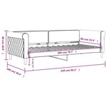 vidaXL Lit de repos sans matelas bleu 90x200 cm velours