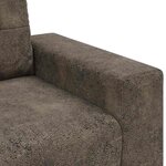 vidaXL Fauteuil avec coussin Gris foncé Faux cuir