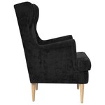 vidaXL Fauteuil Noir ARES