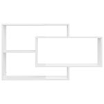 vidaXL Étagères murales blanc brillant 104x20x58 5 cm bois ingénierie