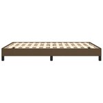 vidaXL Cadre de lit sans matelas marron foncé 140x190 cm tissu
