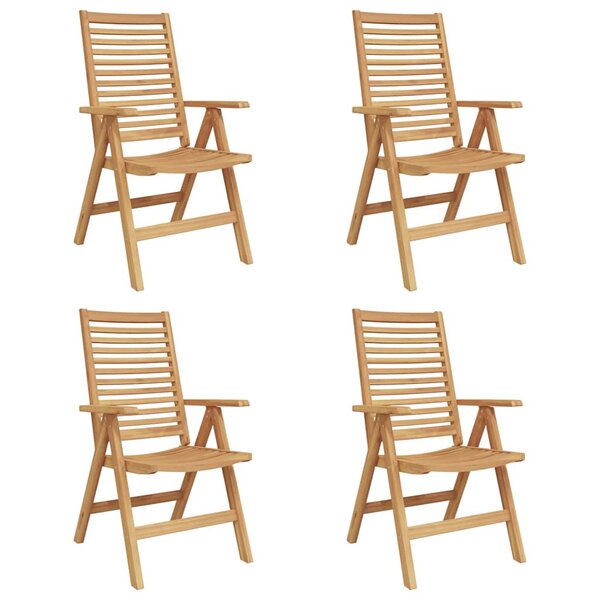 vidaXL Chaise de jardin 4 Pièces Marron 52 x 64 5 x 108 cm