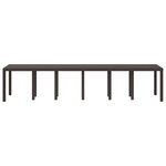 vidaXL Table de Jardin Marron 350 x 100 x 74 cm polyrotin