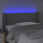 vidaXL Tête de lit à LED Gris clair 93x16x78/88 cm Tissu