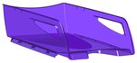 Corbeille à courrier Pro Maxi Happy Hauteur 11 5 cm Violet Translucide CEP