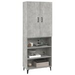 vidaXL Buffet gris béton 69 5x32 5x180 cm bois d'ingénierie