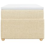 vidaXL Sommier à lattes de lit avec matelas Crème 100x200 cm Tissu