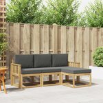 vidaXL Ensemble de canapés d'extérieur 4 pc