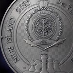Pièce de monnaie en Argent 7 Dollars g 93.3 (3 oz) Millésime 2025 Chess Battle KING GAMBIT