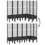 vidaXL Jardinière avec treillis noir 160x120x142 cm PP