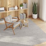 vidaXL Tapis de surface HUARTE Crème et gris 200 x 200 cm Polyester