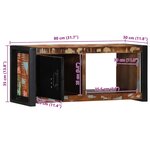 vidaXL Meuble TV 80x30x35 cm bois massif de récupération