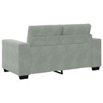 vidaXL Ensemble de Canapés 3 Pièces Gris 221 x 78 x 80 cm Velours