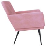 Banc banquette rose 108 x 79 x 79 cm velours 02_0010705