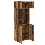 vidaXL Armoire de rangement Bois Ancien 80 x 42 5 x 225 cm