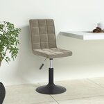 vidaXL Chaises pivotantes à manger lot de 6 gris clair velours