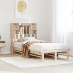 vidaXL Lit bibliothèque sans matelas 90x200 cm bois de pin massif