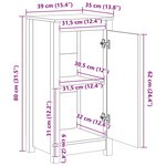 vidaXL Buffets 2 Pièces Marron miel 39x35x80 cm Bois massif de pin