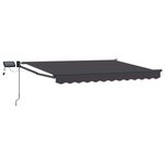 vidaXL Store rétractable manuel avec LEDs Anthracite 3 5 x 2 m