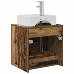 vidaXL Vanité de lavabo mural Bois ancien 49 5 x 41 x 62 5 cm