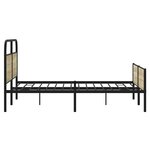 vidaXL Cadre de lit en métal sans matelas chêne sonoma 150x200 cm