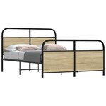 vidaXL Cadre de lit sans matelas 120x200 cm chêne sonoma