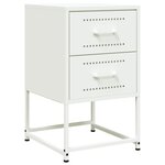 vidaXL Table de chevet blanc 36x39x60 5 cm acier