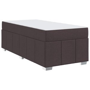 vidaXL Cadre de lit avec matelas Marron foncé 120 x 190 cm tissu