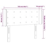 vidaXL Tête de lit à LED Gris clair 103x16x78/88 cm Velours