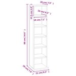 vidaXL Armoire à CD Blanc 21x20x88 cm Bois d'ingénierie