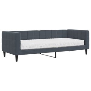 vidaXL Lit de jour avec matelas gris foncé 80x200 cm velours