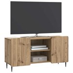 vidaXL Meuble TV Chêne artisanal 102 x 34 5 x 52 cm Bois d'ingénierie