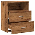 vidaXL Table de chevet vieux bois 50x32x60 cm bois d'ingénierie