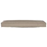 vidaXL Set de coussins de palette 2 Pièces Taupe 120 x 40 x 8 cm