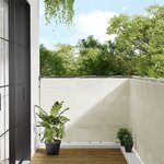 vidaXL Écran de balcon crème 120x800 cm 100  polyester oxford