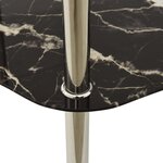 vidaXL Table 2 niveaux Transparent et noir 38x38x50cm Verre trempé
