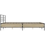 vidaXL Cadre de lit chêne sonoma 150x200 cm bois d'ingénierie et métal