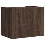 vidaXL Tables de chevet murales 2 Pièces chêne marron 45x30x35 cm