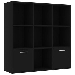 vidaXL Bibliothèque Noir 98x30x98 cm Bois d’ingénierie