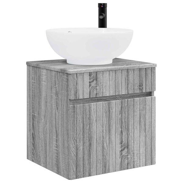 vidaXL Meuble de lavabo mural Sonoma gris 49 x 44 5 x 66 5 cm