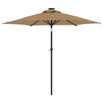 vidaXL Parasol de jardin avec mât en acier taupe 225x225x212 cm