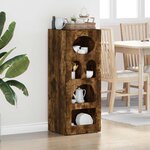 vidaXL Buffet Chêne fumé 40 x 35 x 100 5 cm Bois d'ingénierie