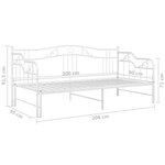 vidaXL Cadre de canapé-lit extensible sans matelas blanc 90x200 cm