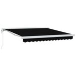 vidaXL Auvent Noir 350 x 250 cm Polyester et Aluminium
