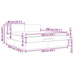 VidaXL Cadre de lit ottoman avec matelas marron foncé 160x200 cm tissu