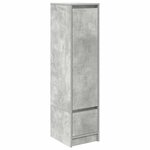 vidaXL Buffet haut gris béton 29 5x34x119 5 cm bois d'ingénierie