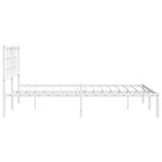 vidaXL Cadre de lit métal sans matelas et tête de lit blanc 140x200 cm
