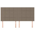 vidaXL Tête de lit Taupe 180x5x118/128 cm Tissu